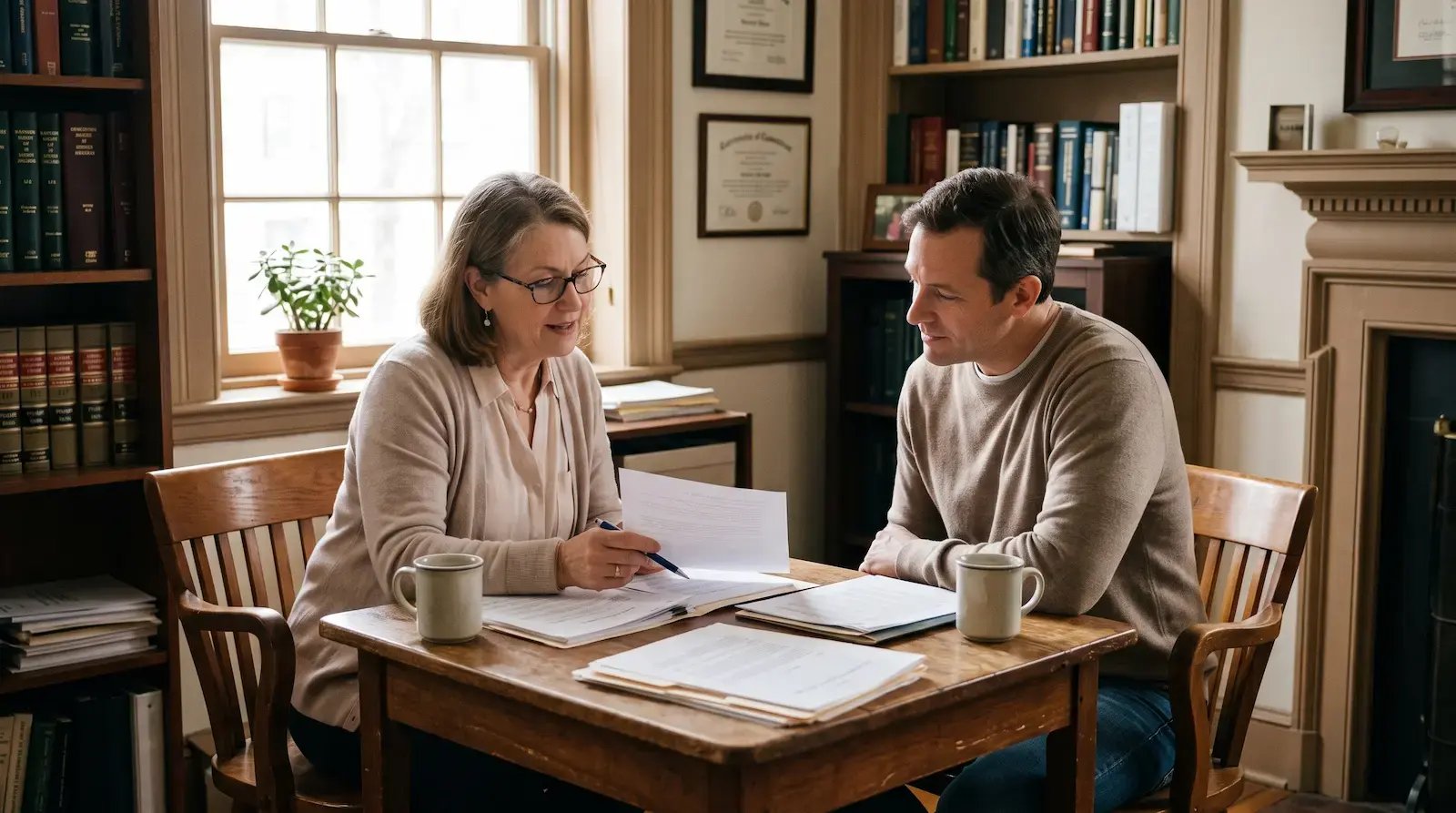 Client meeting with a Connecticut will contest lawyer to review a will before the appeal deadline