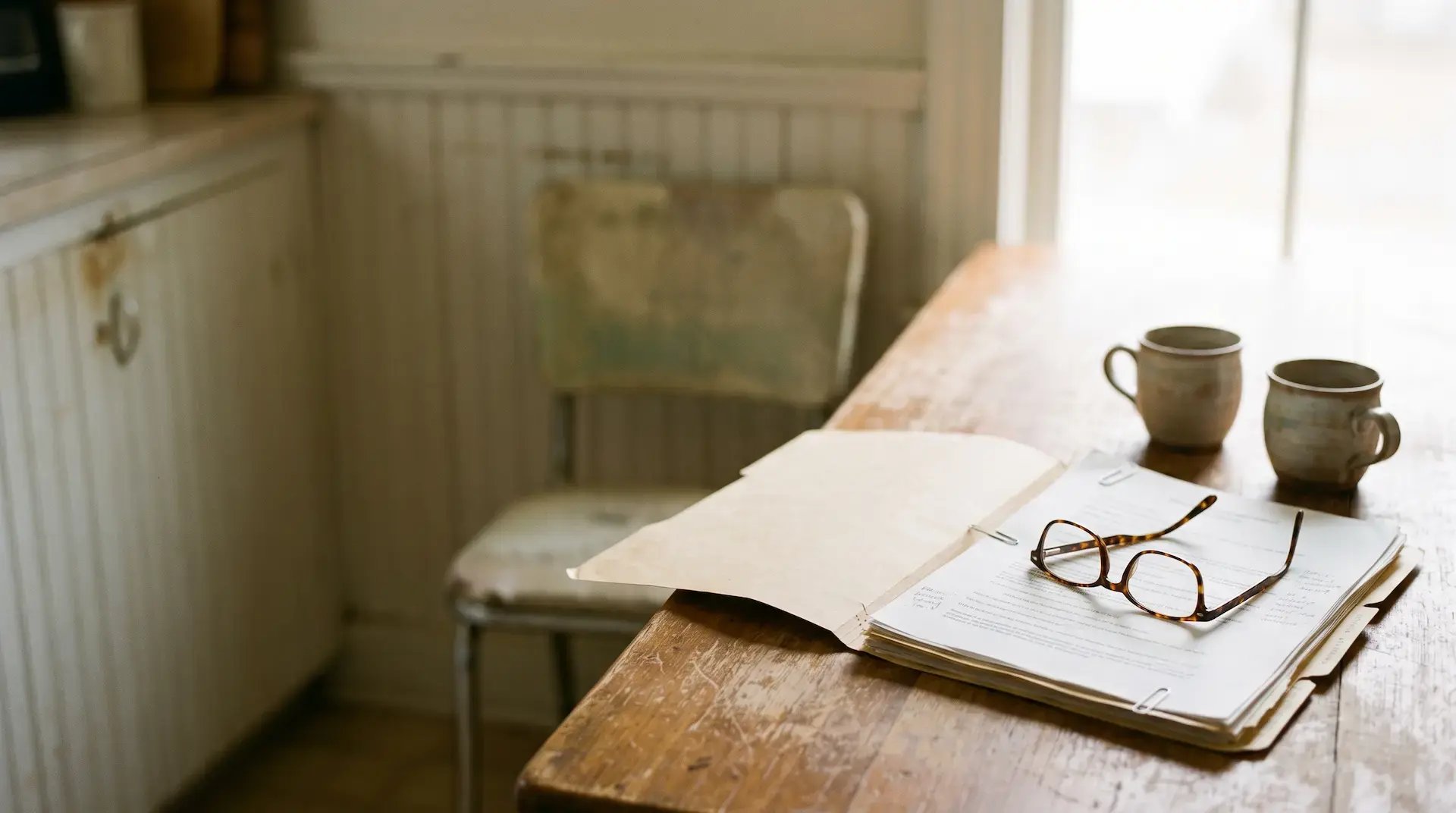 Trust documents on a kitchen table before a meeting with a trust litigation attorney in Connecticut
