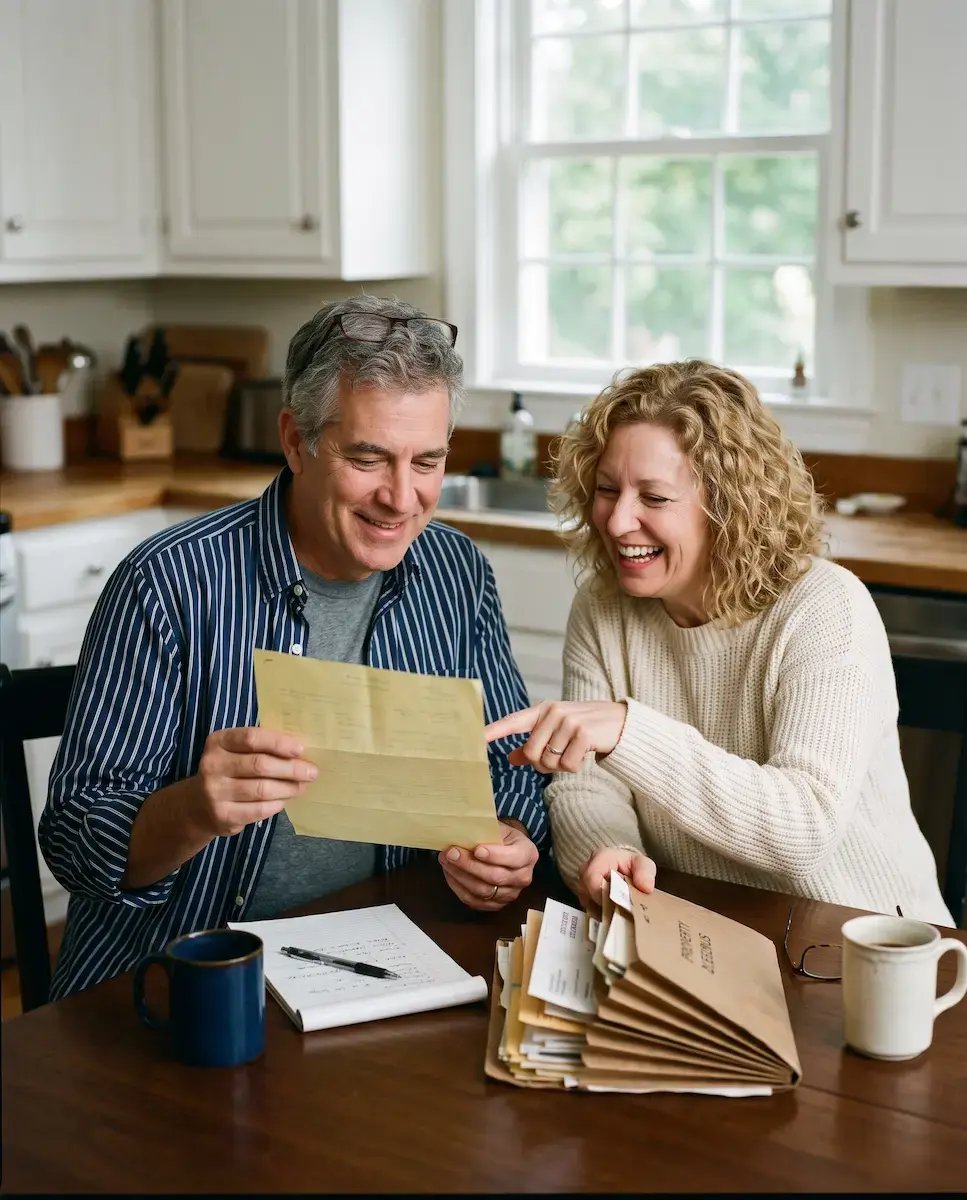 Connecticut couple reviewing home deed and beneficiary designations for asset protection